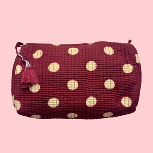 INDIE COSMETIC BAG [CHOC-NANA POLKA DOTS]