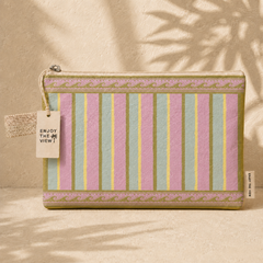 LARGE POUCH | WAVE STRIPE