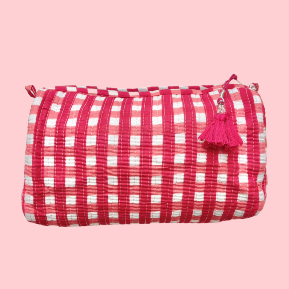 INDIE COSMETIC BAG [CHERRY PIE GINGHAM]
