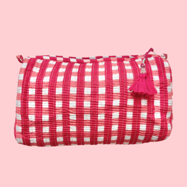 INDIE COSMETIC BAG [CHERRY PIE GINGHAM]