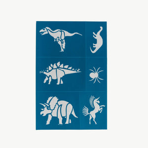 REUSABLE ADHESIVE FACE PAINT STENCILS | TEAL