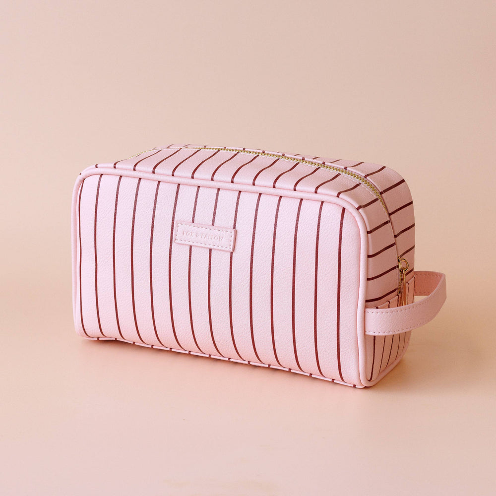 ROSE PINSTRIPE WASH BAG