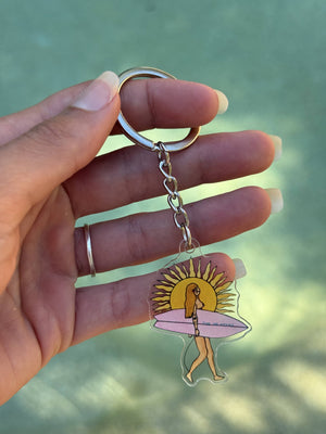 SURF GIRL KEYRING