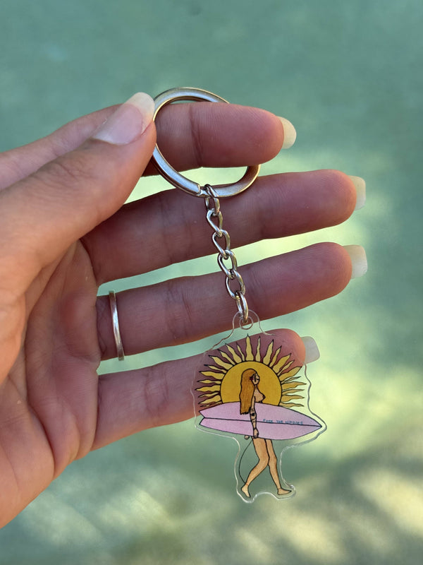 SURF GIRL KEYRING