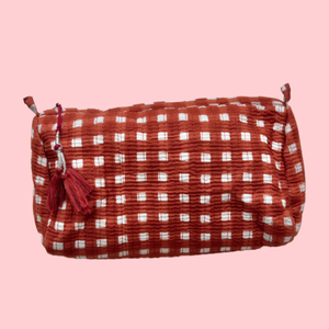 INDIE COSMETIC BAG [GINGER GINGHAM]