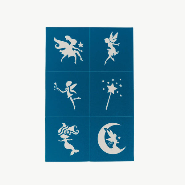 REUSABLE ADHESIVE FACE PAINT STENCILS | TEAL