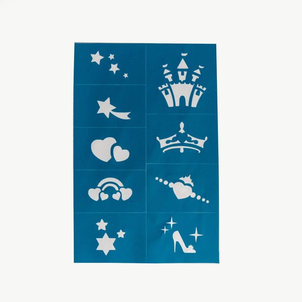 REUSABLE ADHESIVE FACE PAINT STENCILS | TEAL