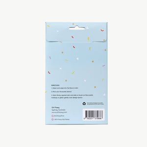 REUSABLE ADHESIVE FACE PAINT STENCILS | TEAL