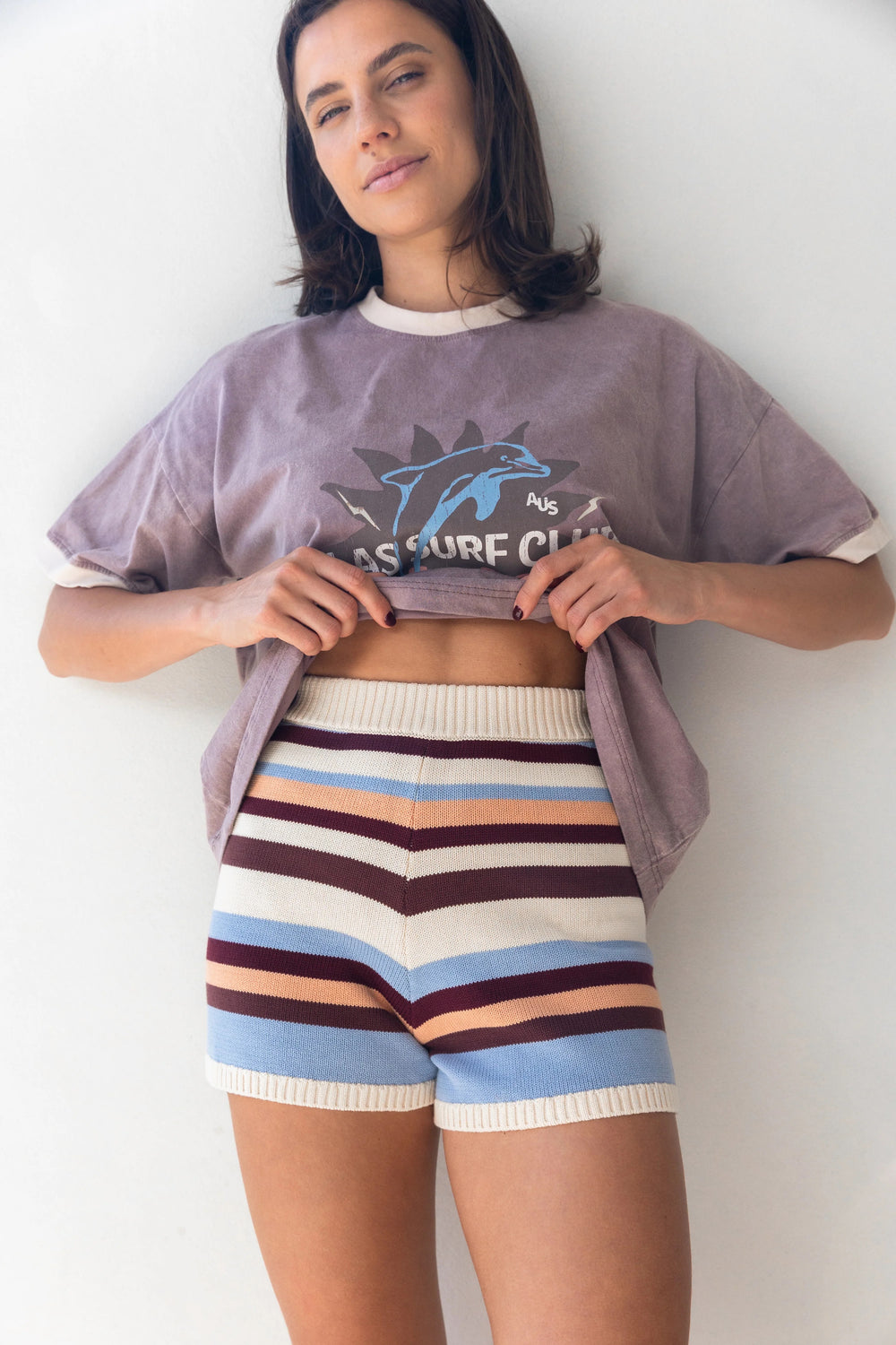 MUSE STRIPE KNIT SHORT
