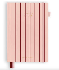 2027 ROSE PINSTRIPE A5 HORIZONTAL PLANNER
