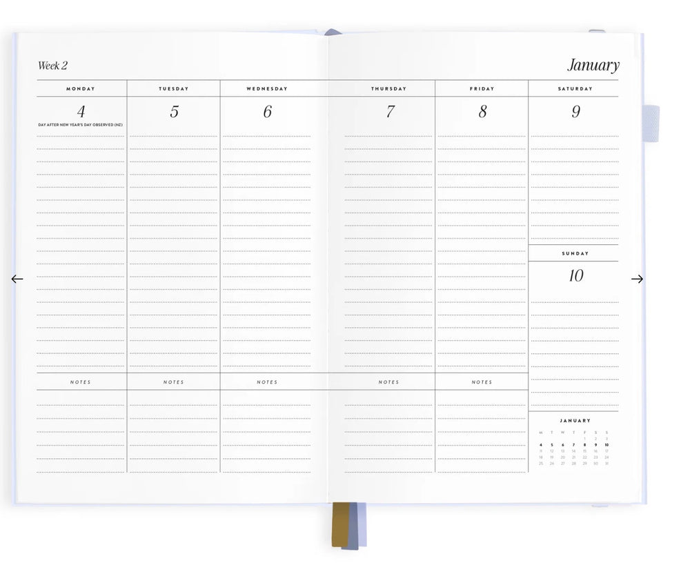 2027 AMALFI LATTE A5 VERTICAL PLANNER