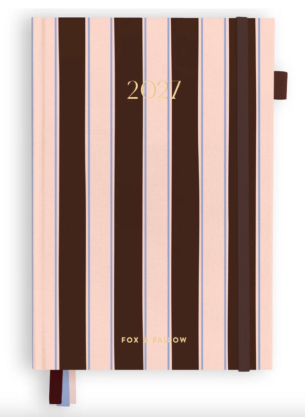 2027 CHOCOLATE STRIPE A5 ACADEMIC PLANNER