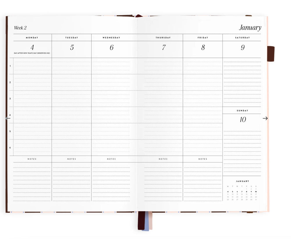 2027 CHOCOLATE STRIPE A5 ACADEMIC PLANNER