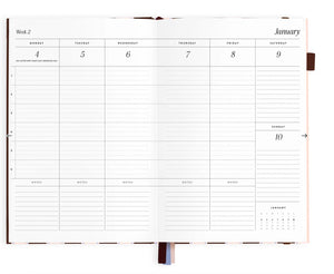 2027 CHOCOLATE STRIPE A5 ACADEMIC PLANNER