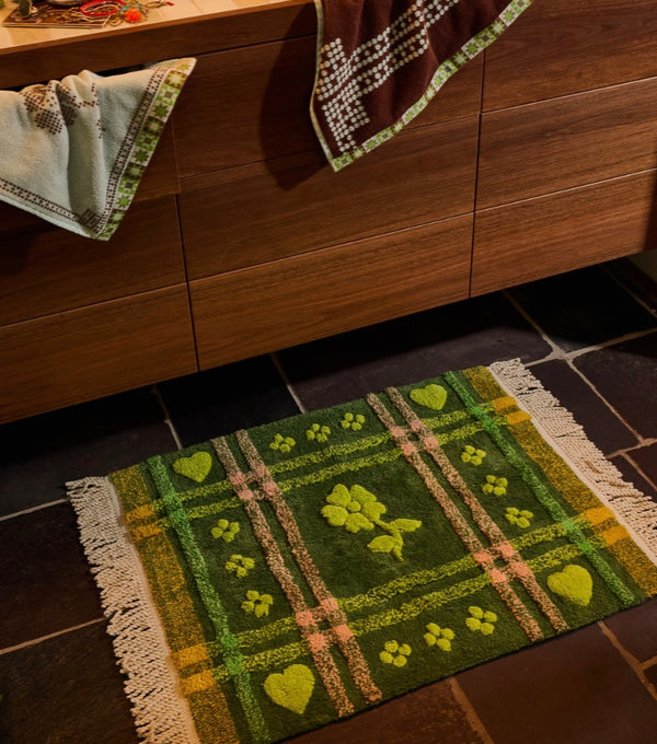 JOSEPHINE BATH MAT | HUNTER GREEN