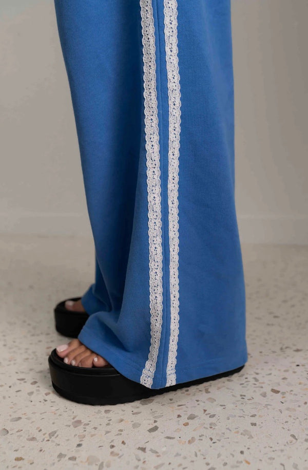 BOBBI PANT | LACE COBALT