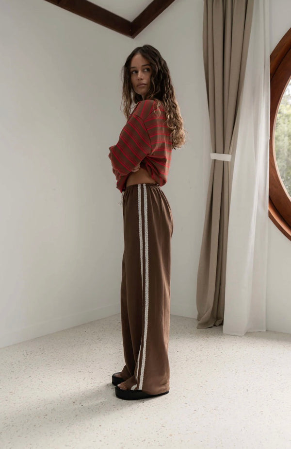 BOBBI PANT | LACE CACAO