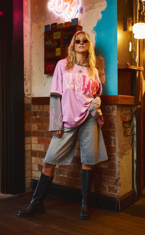 LOVE SICK LAYERED TEE | WISTERIA
