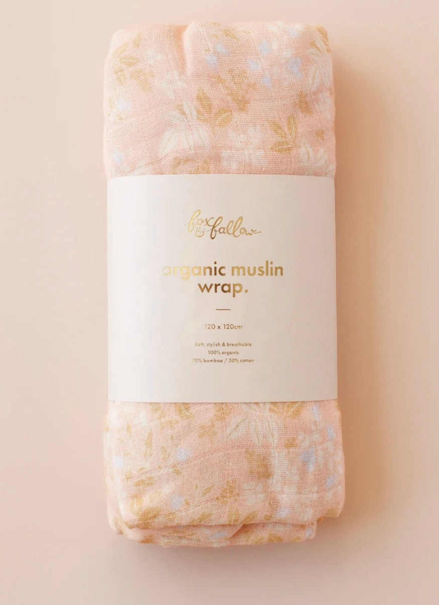 WILD PEONY MUSLIN WRAP