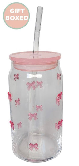 BOW STRAW TUMBLER