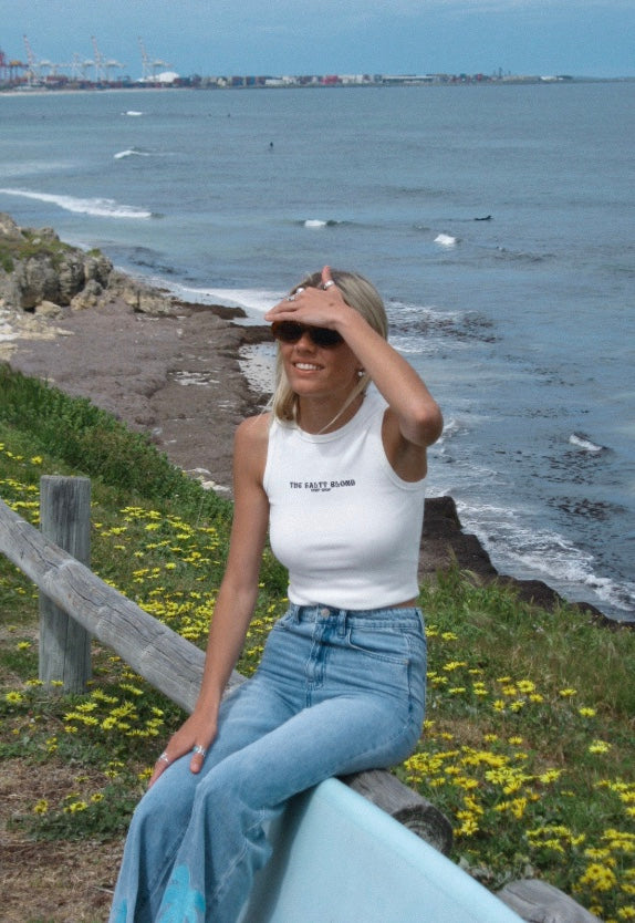 WHITE TANK TOP - The Salty Blond