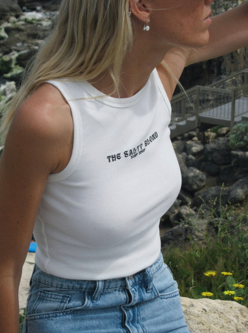WHITE TANK TOP - The Salty Blond