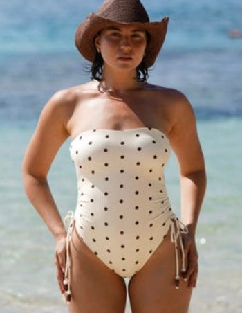 RUCHED SIDE TIE ONE PIECE | BUTTER DOT