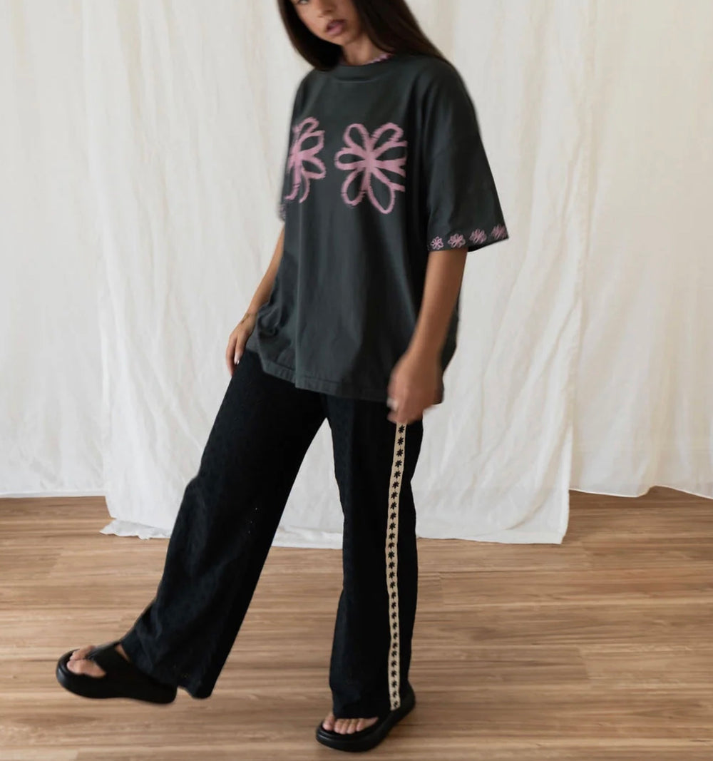 BOBBI PANT BRODERIE | BLACK