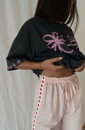 BOBBI PANT BRODERIE | PINK