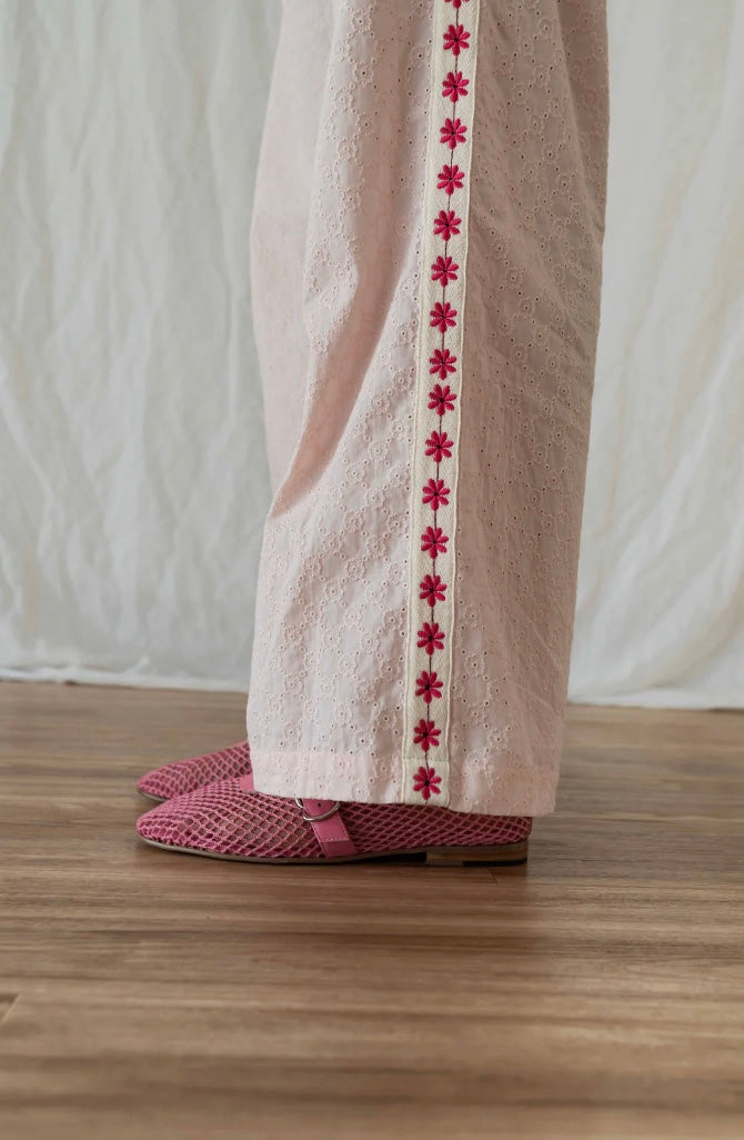 BOBBI PANT BRODERIE | PINK