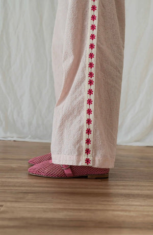BOBBI PANT BRODERIE | PINK