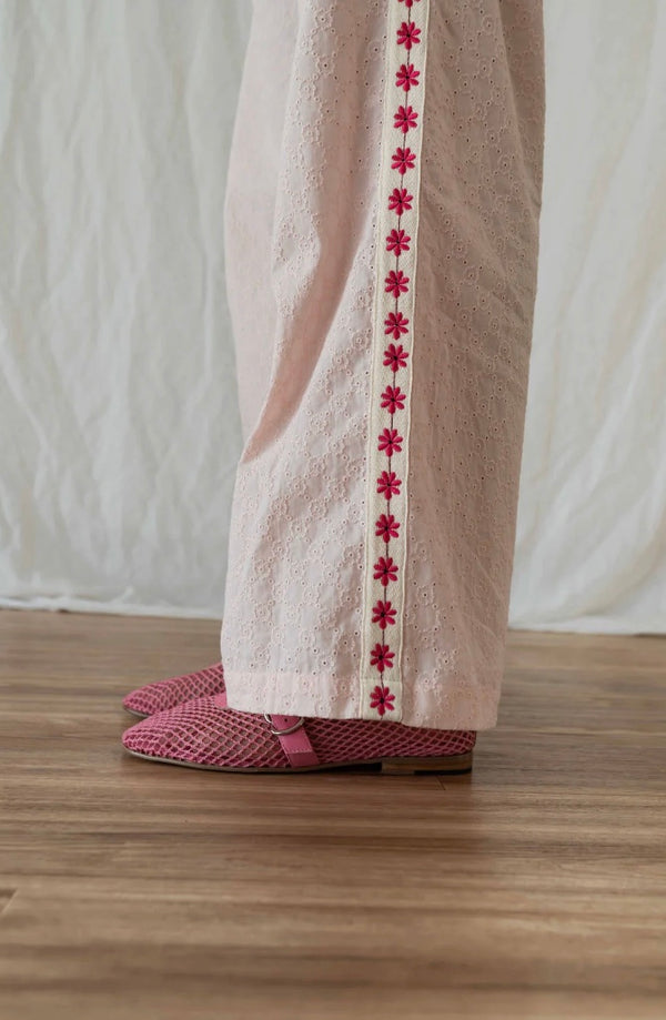 BOBBI PANT BRODERIE | PINK