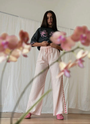 BOBBI PANT BRODERIE | PINK