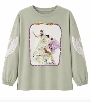 FAIRY FOLK TEE | SAGE WOMENS