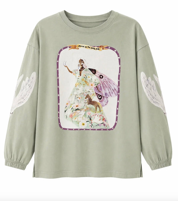 FAIRY FOLK TEE | SAGE WOMENS