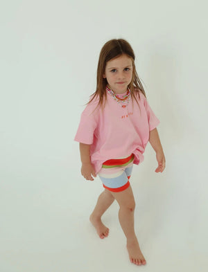 ORGGANIC COTTON WAVE TEE | PINK