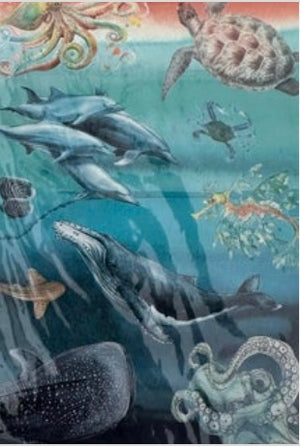 OCEAN LIFE GREETINGS CARD