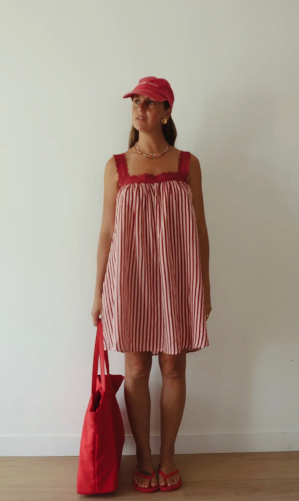 JUNO LACE MINI DRESS | PINK & WINE - Alakai