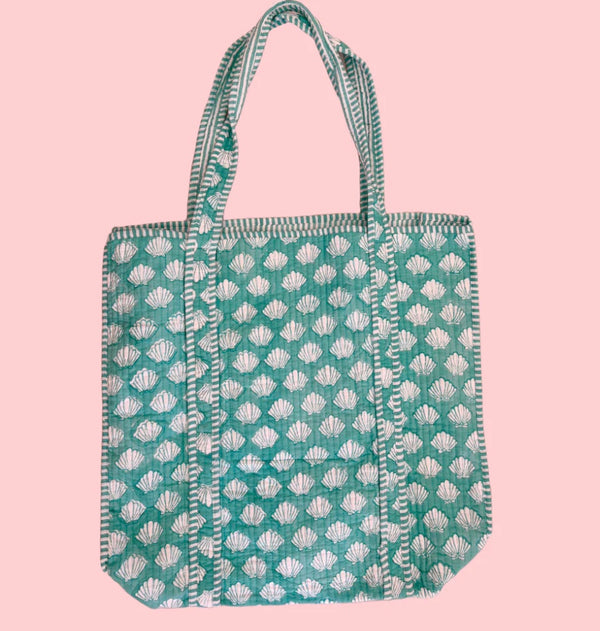 THE WEEKENDER TOTE | TURQUOISE SEASHELL