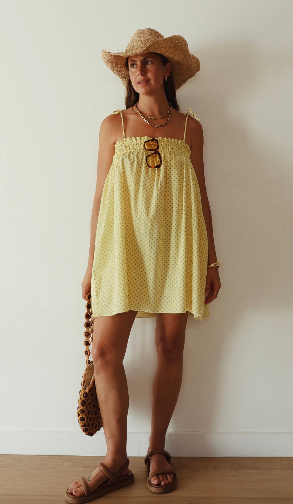 THE DOTTY DRESS | BUTTER YELLOW & LILAC