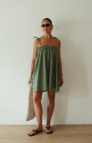 THE DOTTY DRESS | GREEN & YELLOW