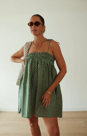 THE DOTTY DRESS | GREEN & YELLOW