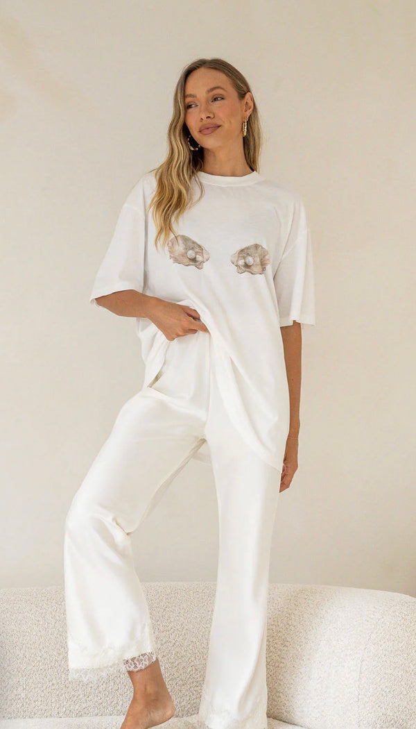 OYSTER ATELIER TEE - Peach & Parla