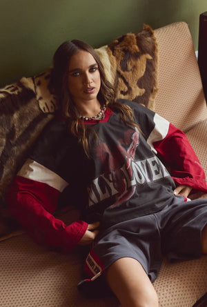 MUSTANG BOXY LONG SLEEVE TEE