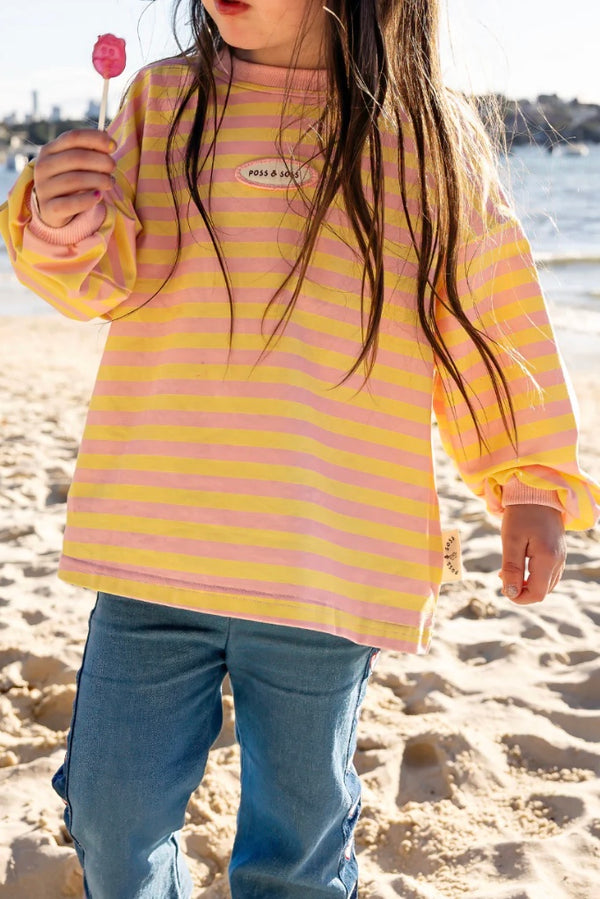 STRIPE LONG SLEEVE | PINK LEMONADE