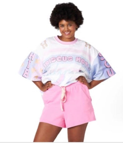 CANDY PINK ACID WASH SHORTS