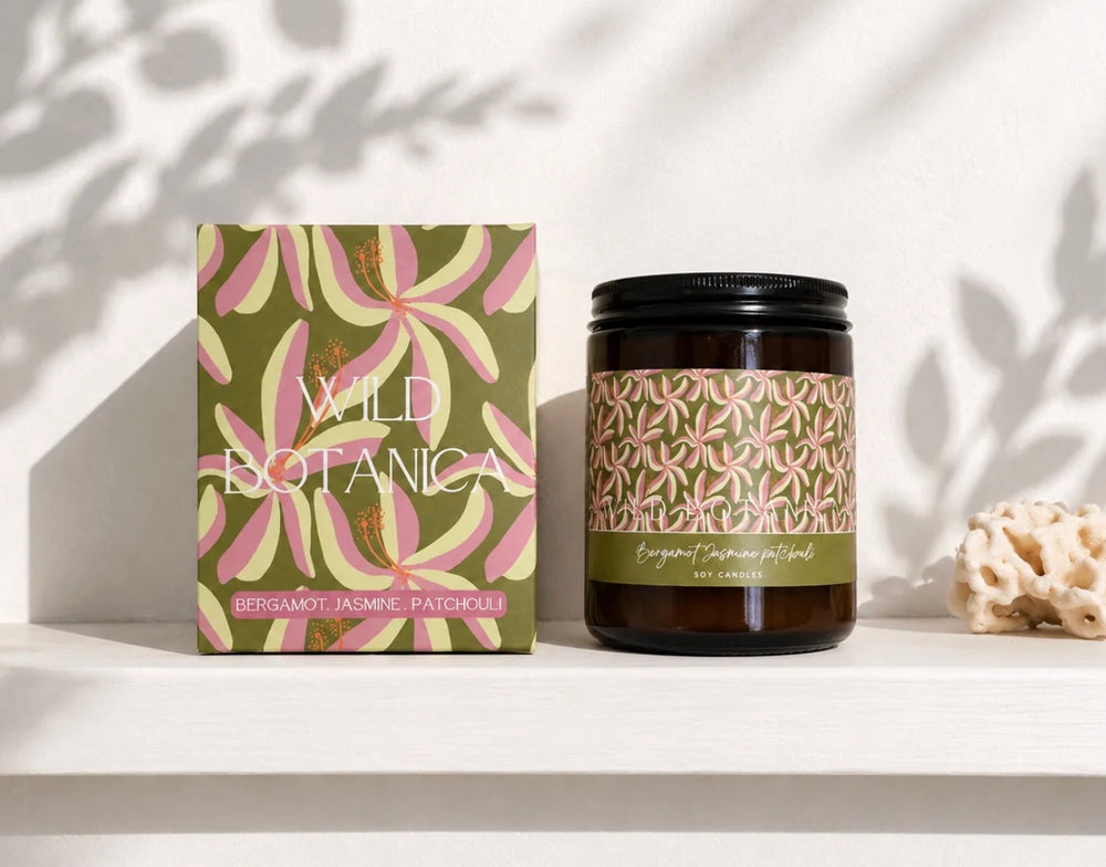 WILD BOTANICA | BERGAMONT, JASMINE  & PATCHOULI SOY CANDLE