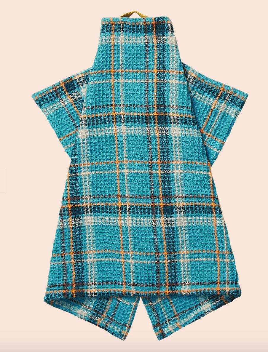 FRANCES WAFFLE TEA TOWEL | TURQUOISE