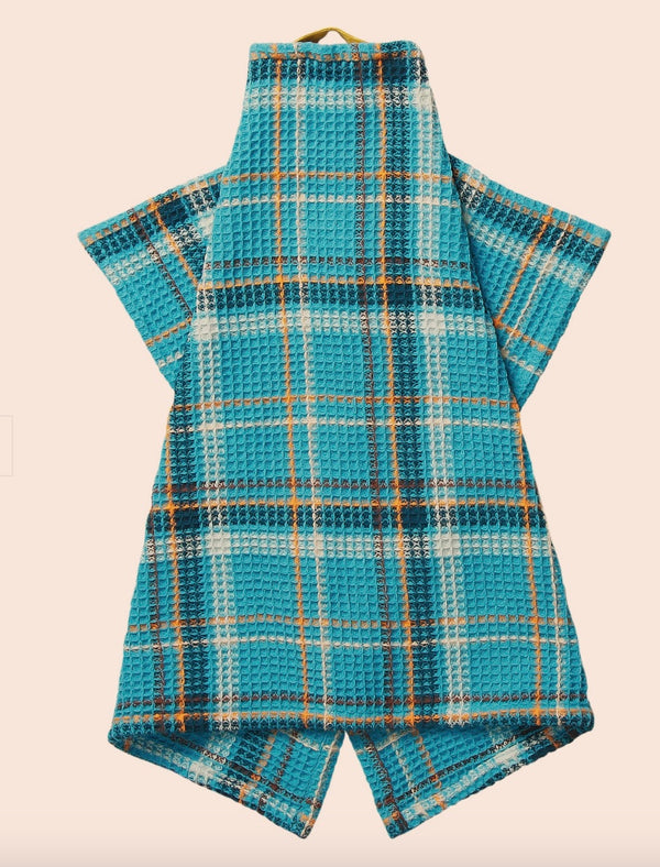 FRANCES WAFFLE TEA TOWEL | TURQUOISE
