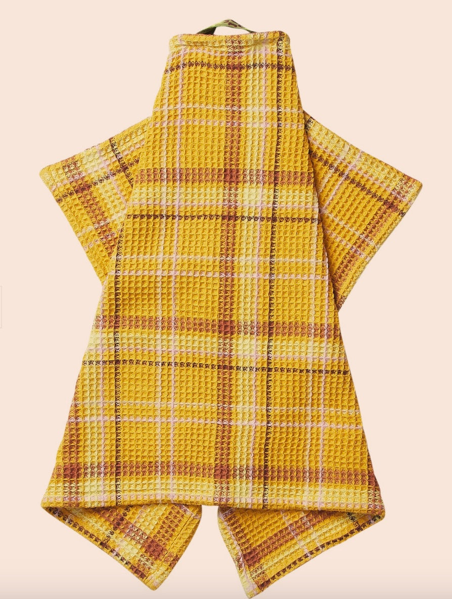 FRANCES WAFFLE TEA TOWEL | Ochre
